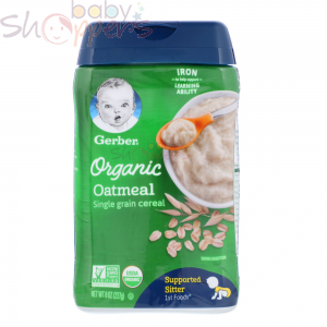Gerber Organic Oatmeal Single Grain Baby Cereal 227g