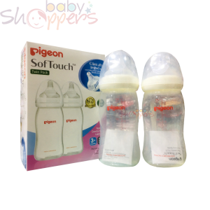 Pigeon Softouch Feeding Bottle Twin Pack 240ml