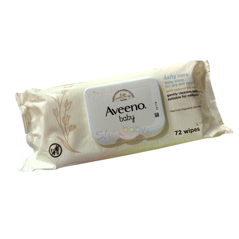 Lingettes Bébé Aveeno Daily Care - Aux Extraits D'avoine Et D'aloe Vera - 99% D'origine Naturelle - 72 Lingettes - Douces Pour Peau Sensible