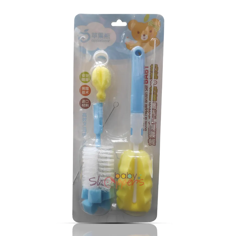 Applebare Bottle & Nipple Brush Set Applebare Bottle Nipple Brush Set Applebare Bottle & Nipple Brush Set
