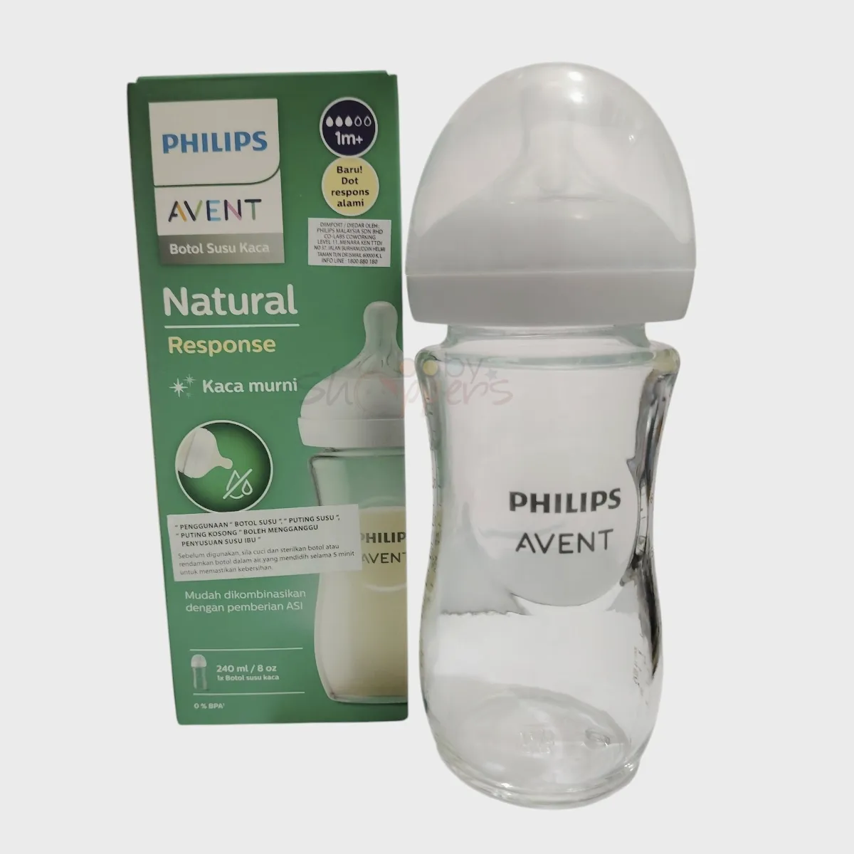 Avent Natural Glass Feeding Bottle 240ml Avent Natural Glass Feeding Bottle 240ml 1 Avent Natural Glass Feeding Bottle 240ml