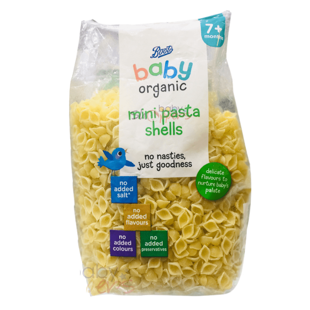 Boots-Baby-Organic-mini-pasta-shells-7m+-250g Boots Baby Organic mini pasta shells 7m 250g Boots Baby Organic mini pasta shells 7m+ 250g