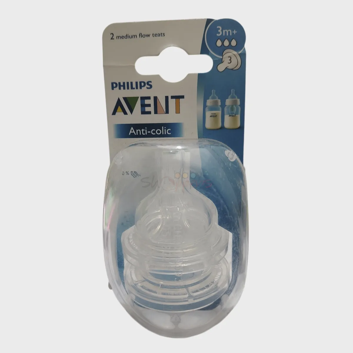 Philips Avent Anti-colic Nipple 3m+ Philips Avent Anti-colic Nipple 3m+