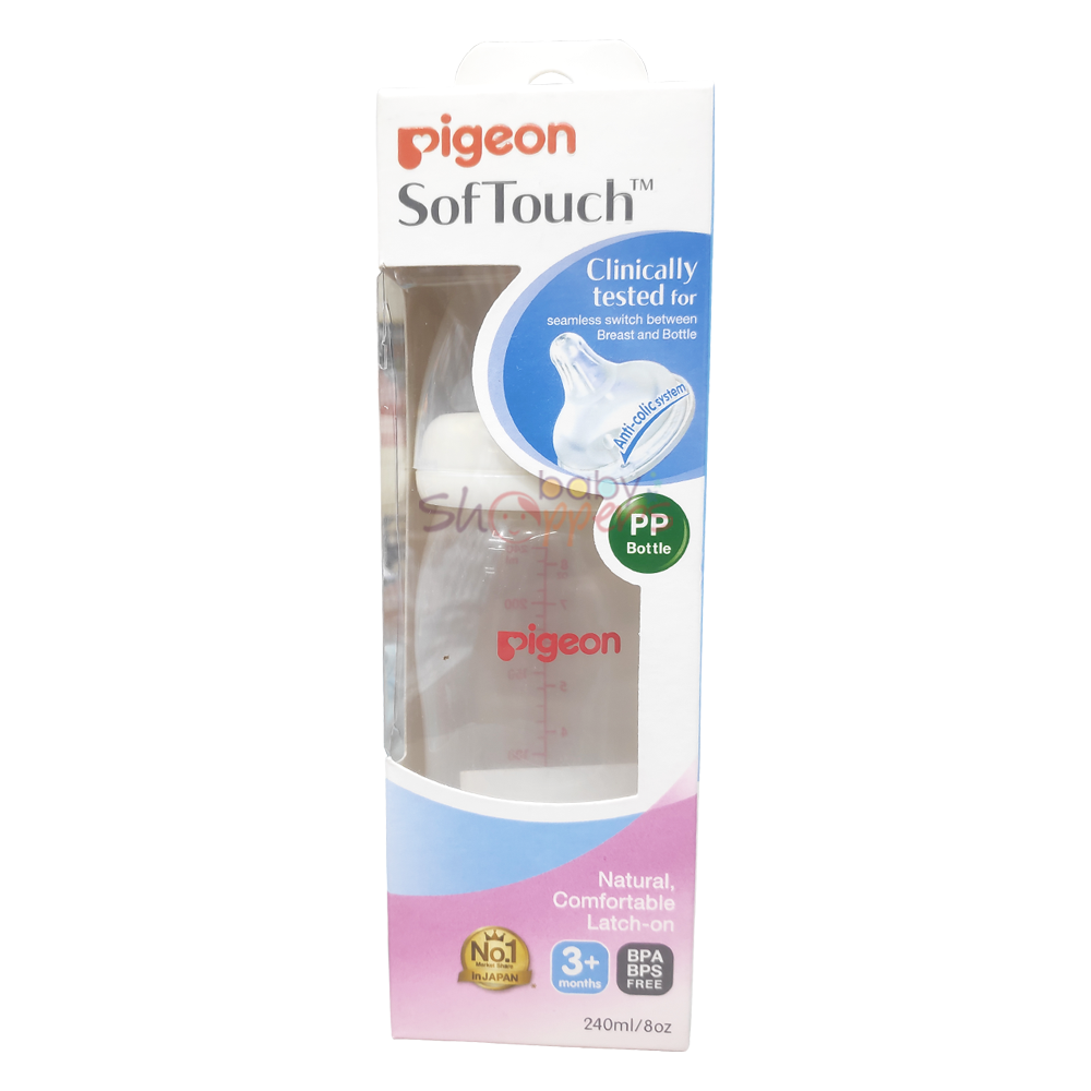 Pigeon-SofTouch-Wide-Neck-Feeding-Bottle-240ml Pigeon SofTouch Wide Neck Feeding Bottle 240ml Pigeon SofTouch Wide Neck Feeding Bottle 240ml