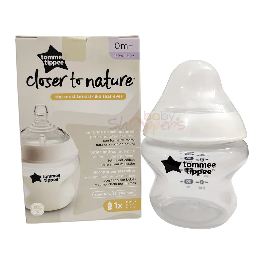 Tommee Tippee Closer to Nature Bottle 150ml Breast-Like Nipple for  Newborns – BabyShoppers!