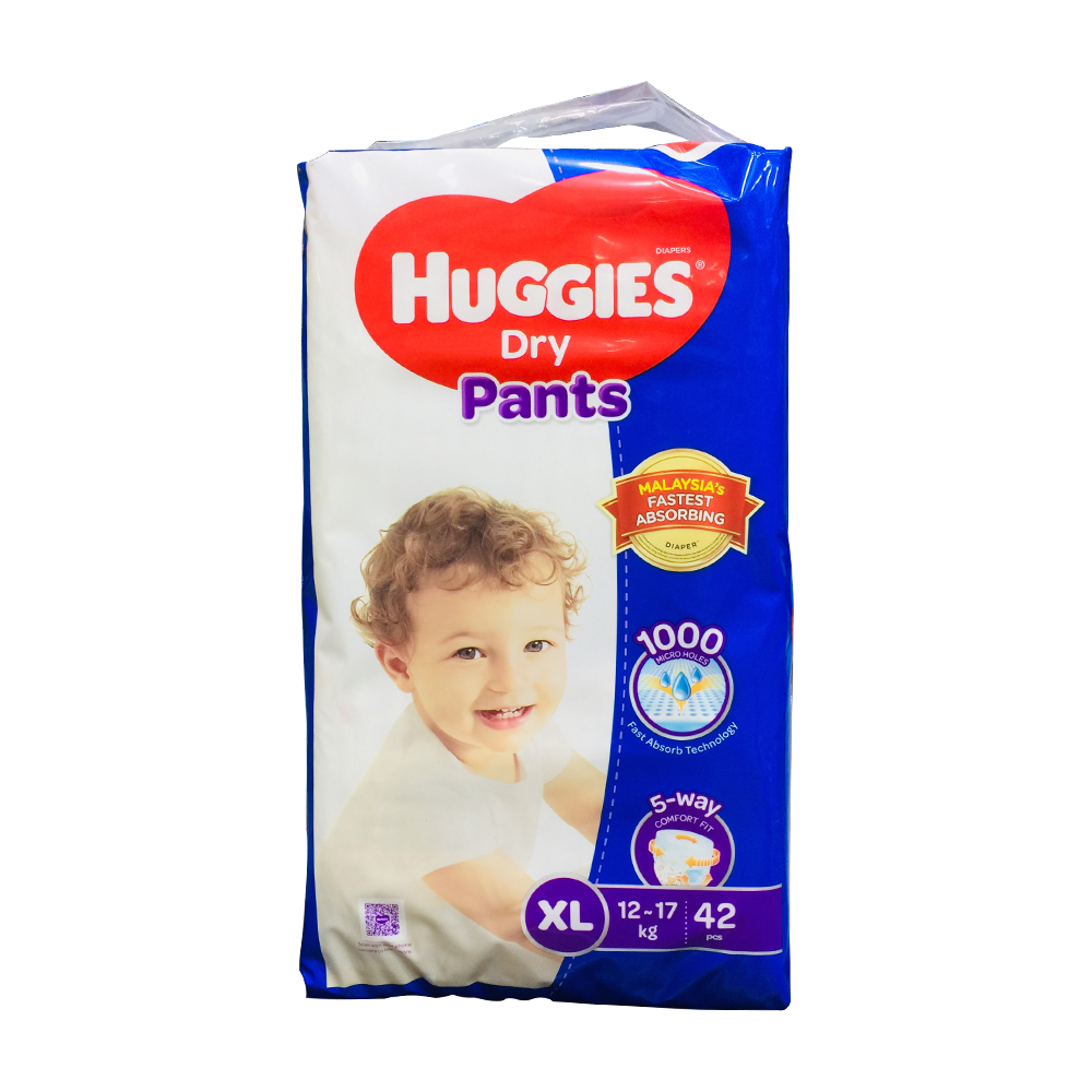Huggies Dry Pants XL 42 Pcs (12-17 Kg) Huggies Dry Pants XL 42 Pcs 12 17 Kg Huggies Dry Pants XL 12-17 Kg 42 Pcs