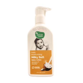 Mother Sparsh Daily Moisturizing Baby Lotion 200ml is crafted with a plant-based, gentle formula enriched with natural ingredients to keep your baby’s skin soft, smooth, and healthy.