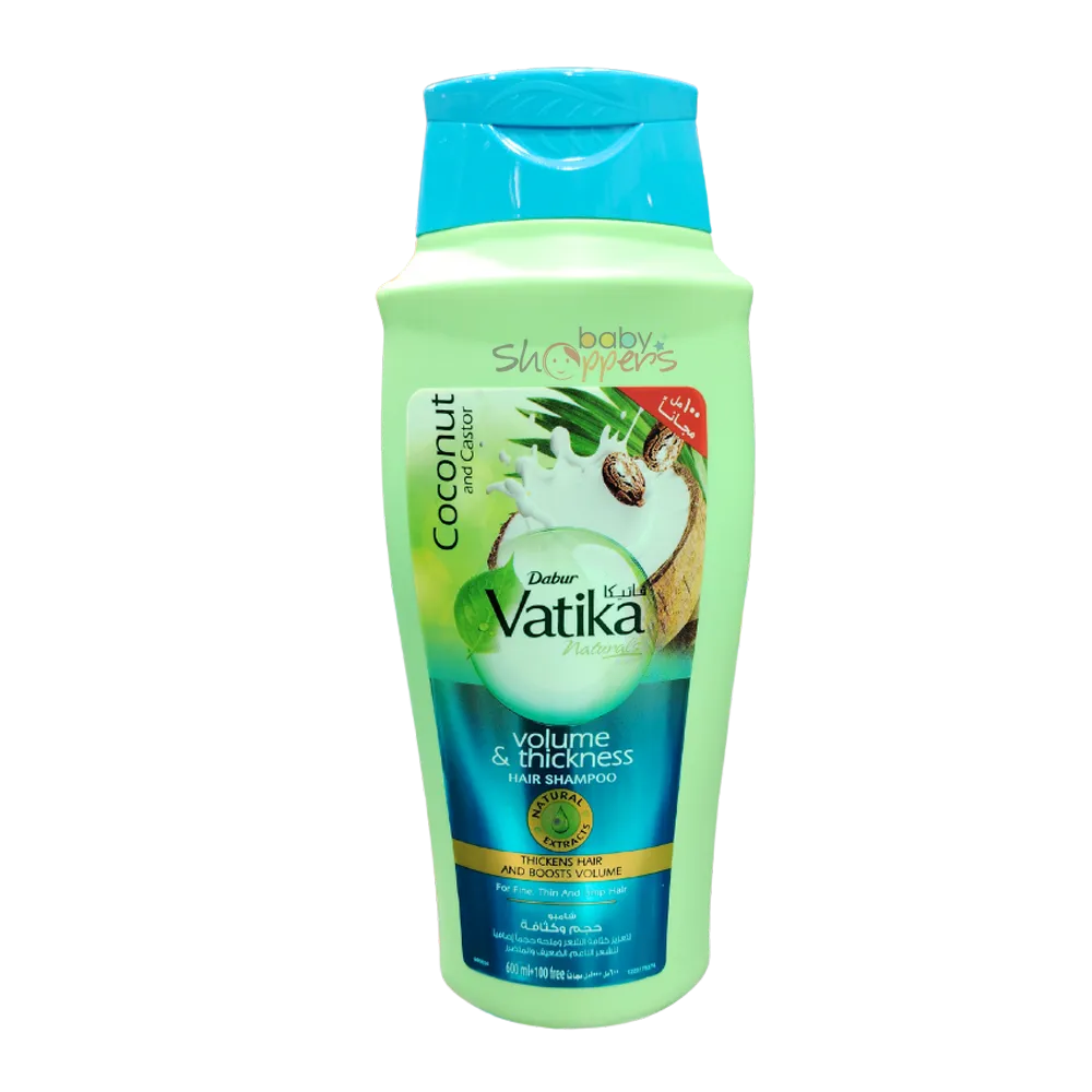 Vatika Coconut and Castor Volume & Thickness Hair Shampoo 600ml Vatika Coconut and Castor Volume Thickness Hair Shampoo 600ml Vatika Coconut and Castor Volume & Thickness Hair Shampoo 700ml