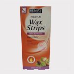 Beauty Formulas Argan Oil Wax Strips Hair Remover Legs & Body 20 Wax Strips