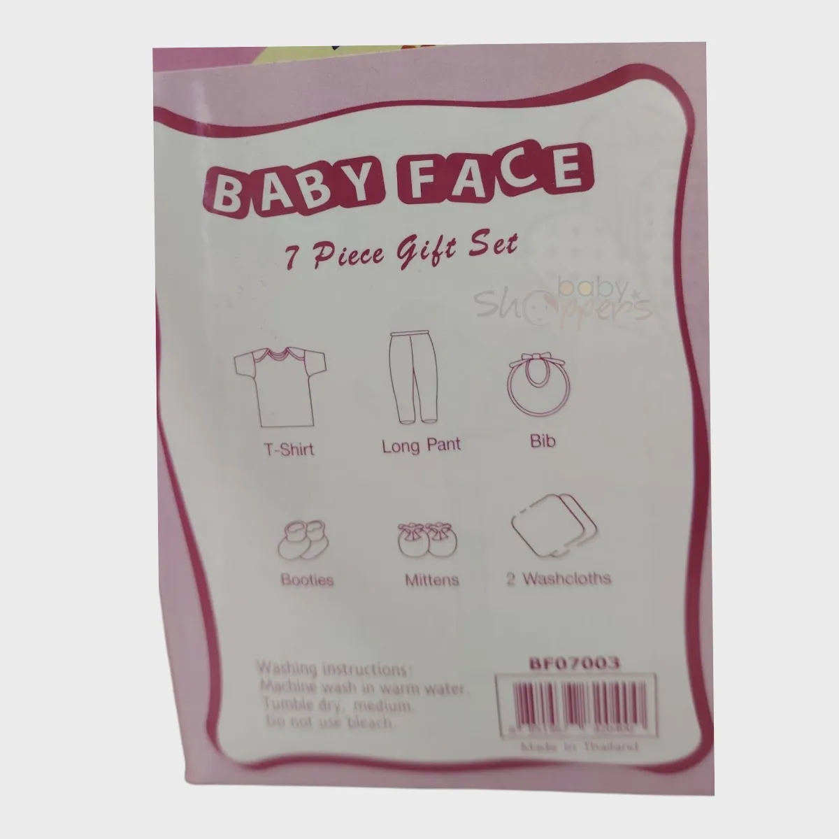 Baby Face Clothes 7pcs Gift Set pinks