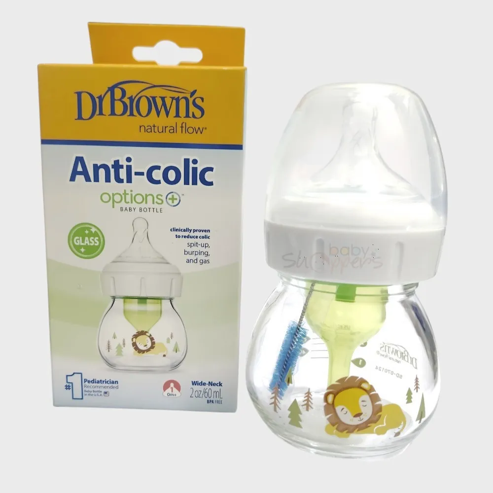 DrBrown's Anti-Colic Options+ Baby Glass Feeder 60ml DrBrown's Anti-Colic Options+ Baby Glass Feeder 60ml