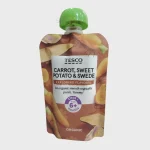 Tesco Organic Carrot Sweet Potato Swede Pouch 6m+ 100g