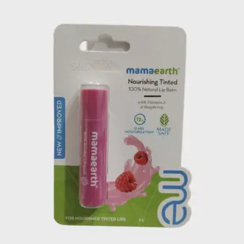 Mamaearth Nourishing Tinted 100% Natural Lip Balm With Vitamin E & Raspberry 4g