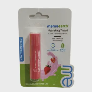 Mamaearth Nourishing Tinted 100% Natural Lip Balm With Vitamin E & Strawberry 4g