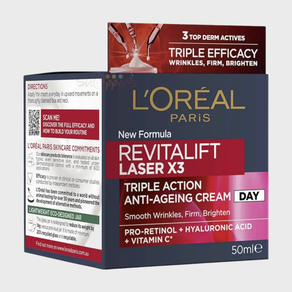 Loreal Revitalift Laser x3 Triple Action Anti Ageing Day Cream 50ml Loreal Revitalift Laser x3 Triple Action Anti Ageing Day Cream 50ml