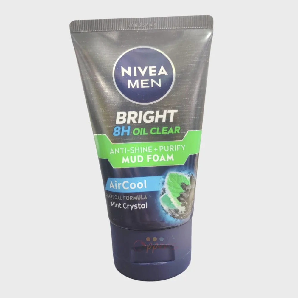 Nivea Men Bright 8H Oil Clear Anti Shine + Purify Mud Foam 100ml Nivea Men Bright 8H Oil Clear Anti Shine + Purify Mud Foam 100ml