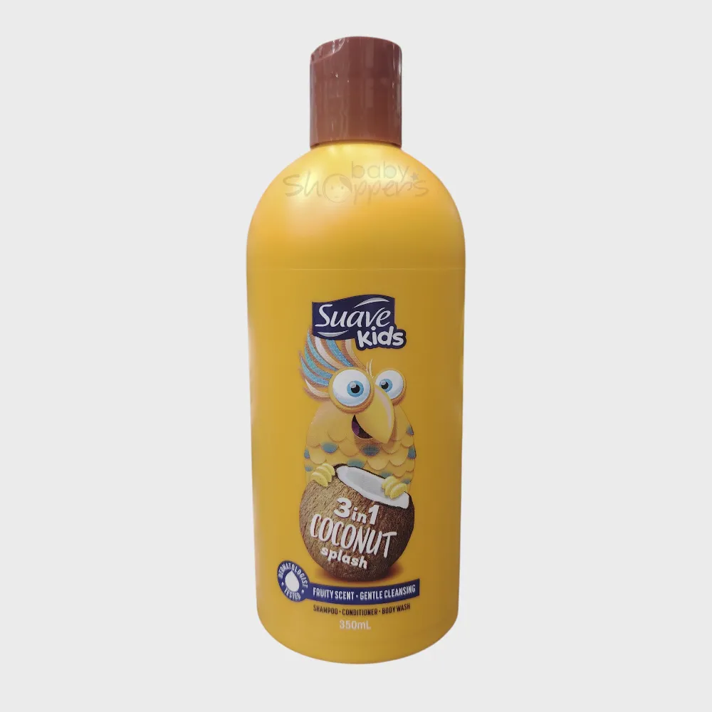 Suave Kids Coconut Splash 3-in-1 Shampoo Conditioner & Body Wash 350ml Suave Kids Coconut Splash 3-in-1 Shampoo Conditioner & Body Wash 350ml