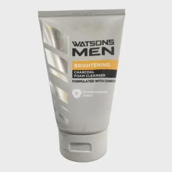 Watsons Men Oil Brightening Charcoal Foam Cleanser 100ml