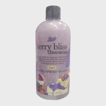 Boots Berry Bliss Cheesecake Shower Gel, Bubble Bath & Shampoo 500ml