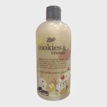 Boots Cookies & Cream Shower Gel, Bubble Bath & Shampoo 500ml