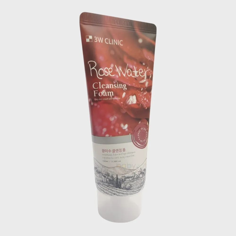 3W Clinic Rose Water Cleansing Foam 100ml 3W Clinic Rose Water Cleansing Foam 100ml