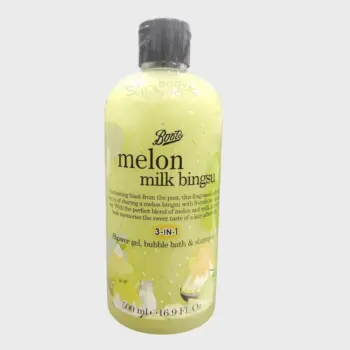 Boots Melon Milk Bingsu Shower Gel, Bubble Bath & Shampoo 500ml