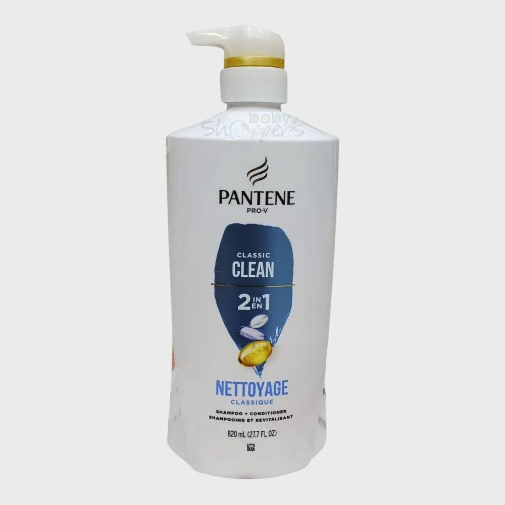 Pantene Classic Clean 2-in-1 Shampoo & Conditioner 820ml Pantene Classic Clean 2-in-1 Shampoo & Conditioner 820ml