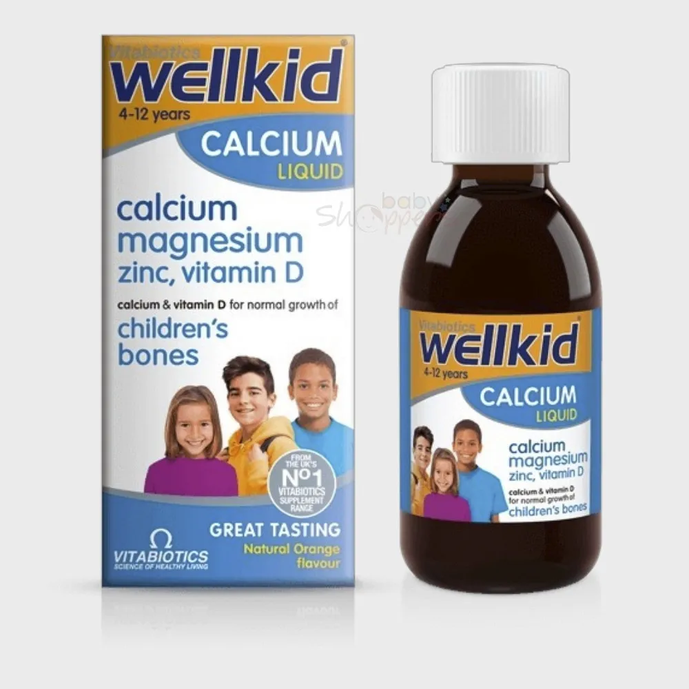 Vitabiotics Wellkid Calcium Liquid – Calcium & Vitamin D for Children Aged 4-12 Years Vitabiotics Wellkid Calcium Liquid – Calcium & Vitamin D for Children Aged 4-12 Years
