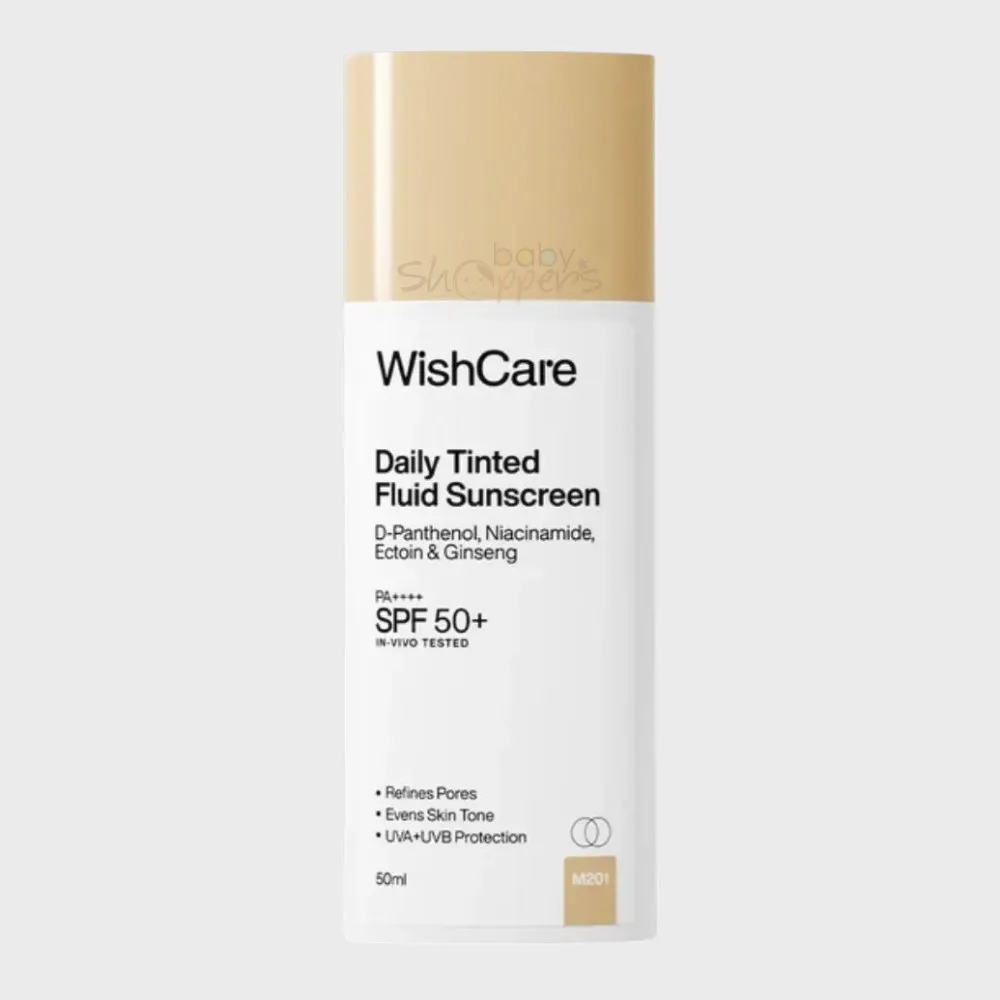 WishCare Daily Tinted Fluid Sunscreen SPF50+ PA++++ 50ml - M201 WishCare Daily Tinted Fluid Sunscreen SPF50+ PA++++ 50ml - M201