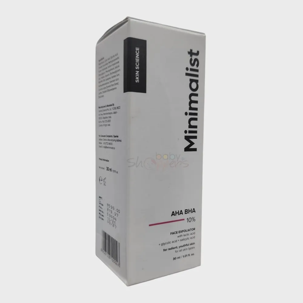Minimalist 10% AHA BHA Face Exfoliator 30ml Minimalist 10% AHA BHA Face Exfoliator 30ml