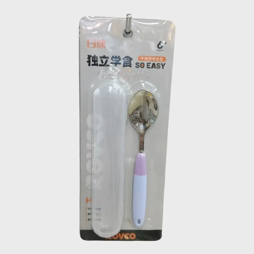 Rovco stainless steel baby training spoon 6m+ Rovco stainless steel baby training spoon 6m+