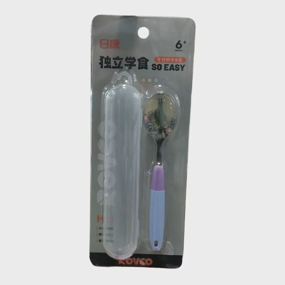Rovco stainless steel baby training spoon 6m+ Rovco stainless steel baby training spoon 6m+
