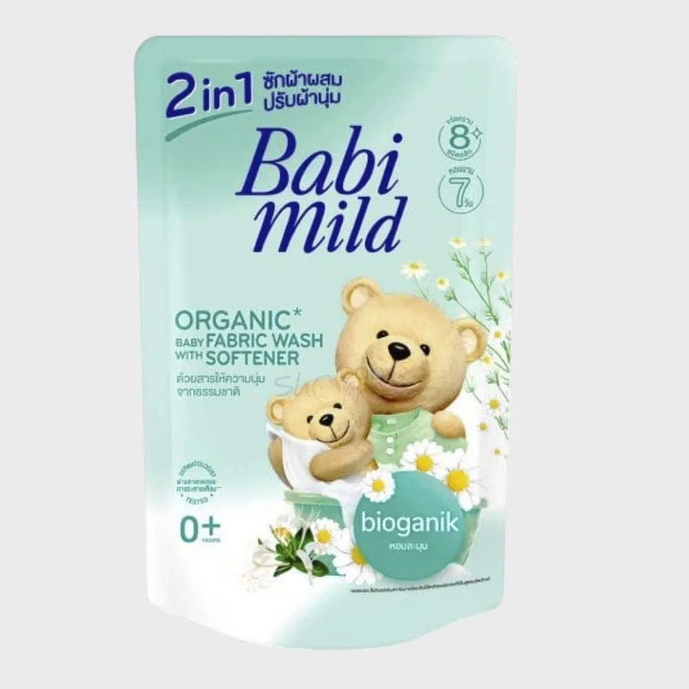 Babi Mild Bioganik 2-in-1 baby fabric wash with softener 530ml Babi Mild Bioganik 2-in-1 baby fabric wash with softener 530ml