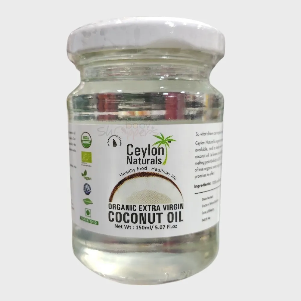 Ceylon Naturals Organic extra virgin coconut oil 150ml Ceylon Naturals Organic extra virgin coconut oil 150ml
