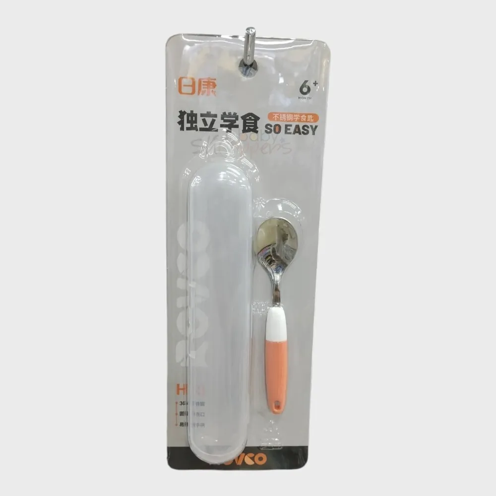 Rovco stainless steel baby training spoon 6m+ Rovco stainless steel baby training spoon 6m+