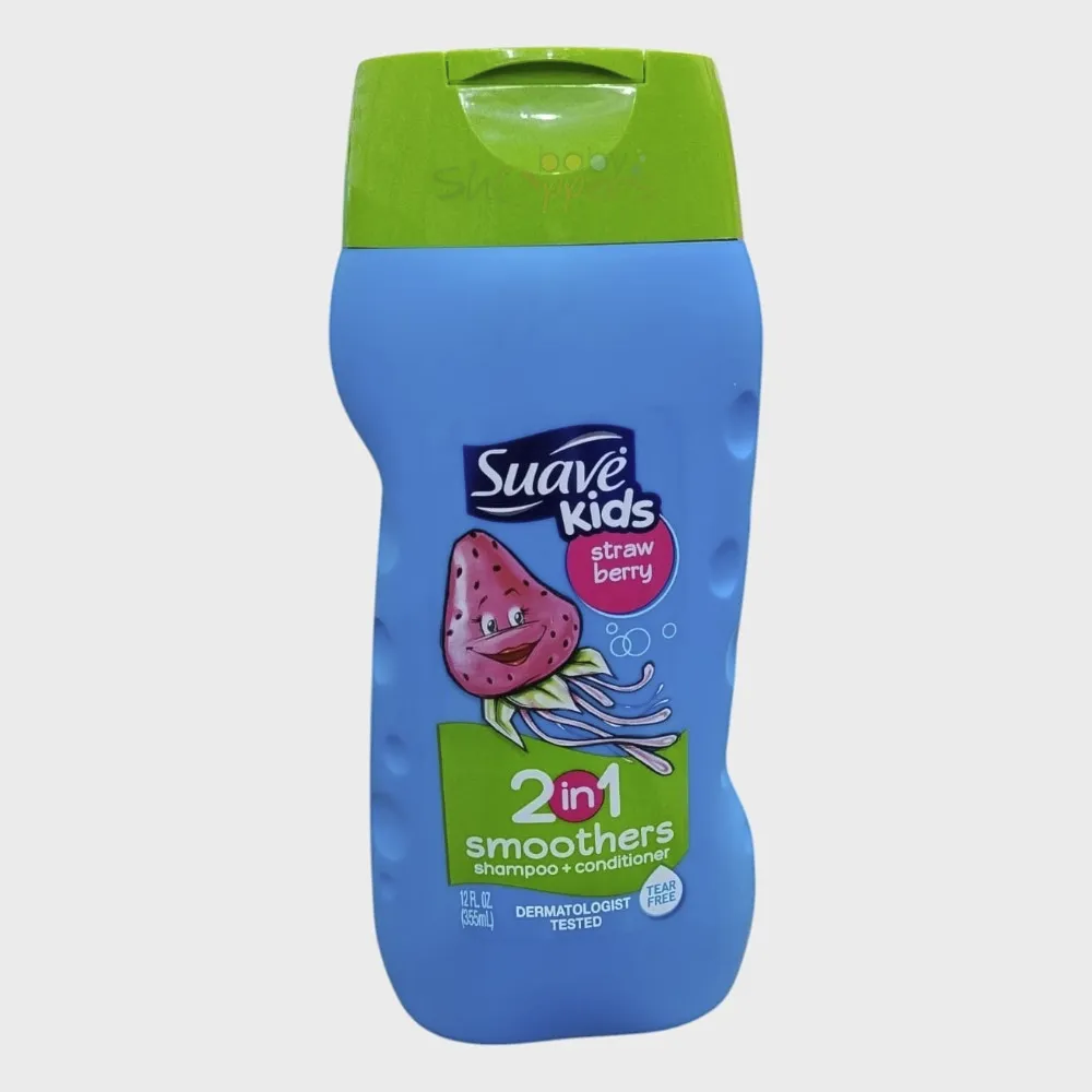 Suave Kids 2-in-1 Smoothing Strawberry shampoo and conditioner 355ml Suave Kids 2-in-1 Smoothing Strawberry shampoo and conditioner 355ml
