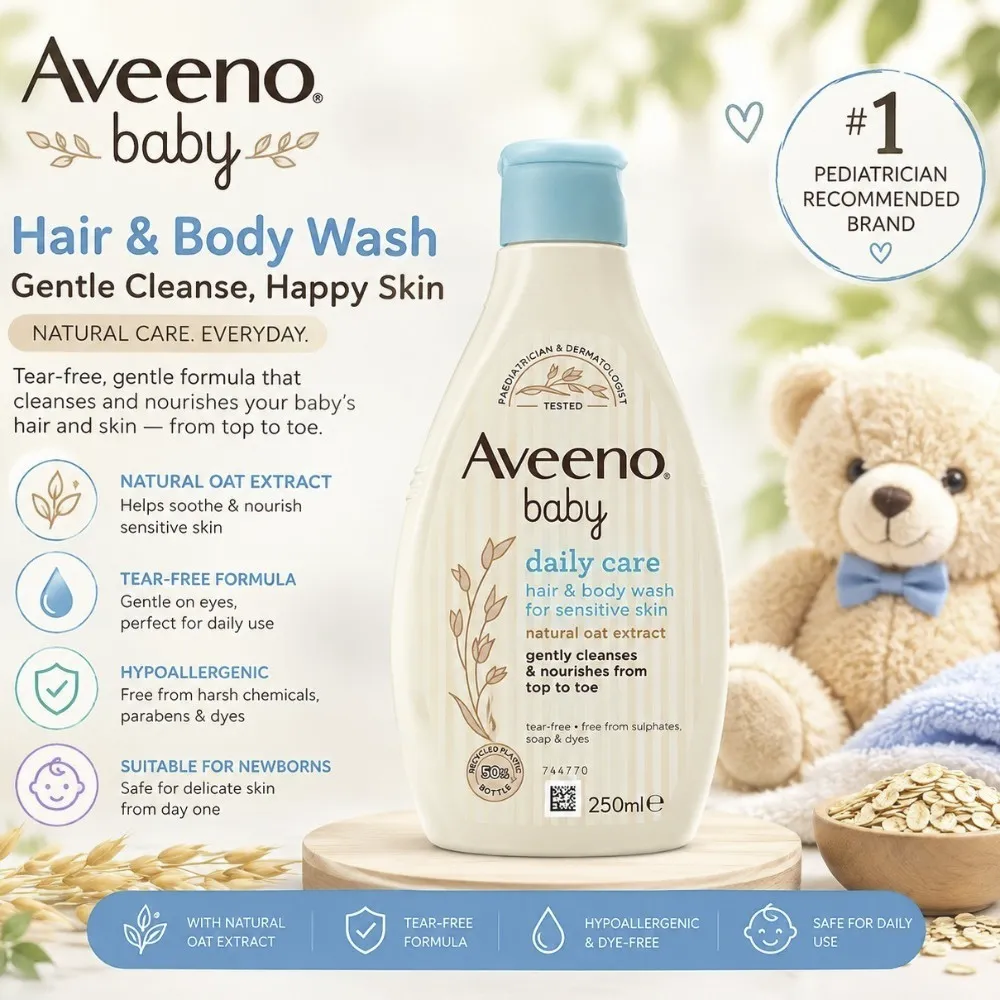 Aveeno Baby Hair & Body Wash 250ml (Italy) Aveeno Baby Hair & Body Wash 250ml (Italy)