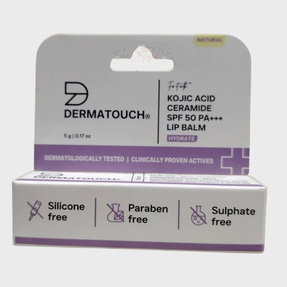 Dermatouch Kojic Acid Ceramide SPF50 PA+++ Natural Lip Balm 5g Dermatouch Kojic Acid Ceramide SPF50 PA+++ Natural Lip Balm 5g