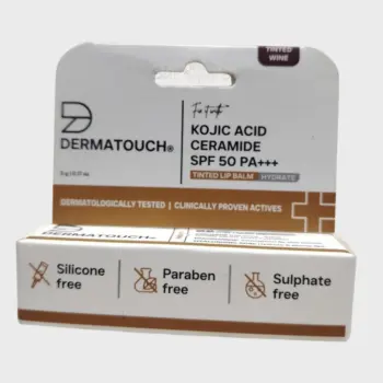 Dermatouch Kojic Acid Ceramide SPF50 PA+++ Tinted Wine Lip Balm 5g