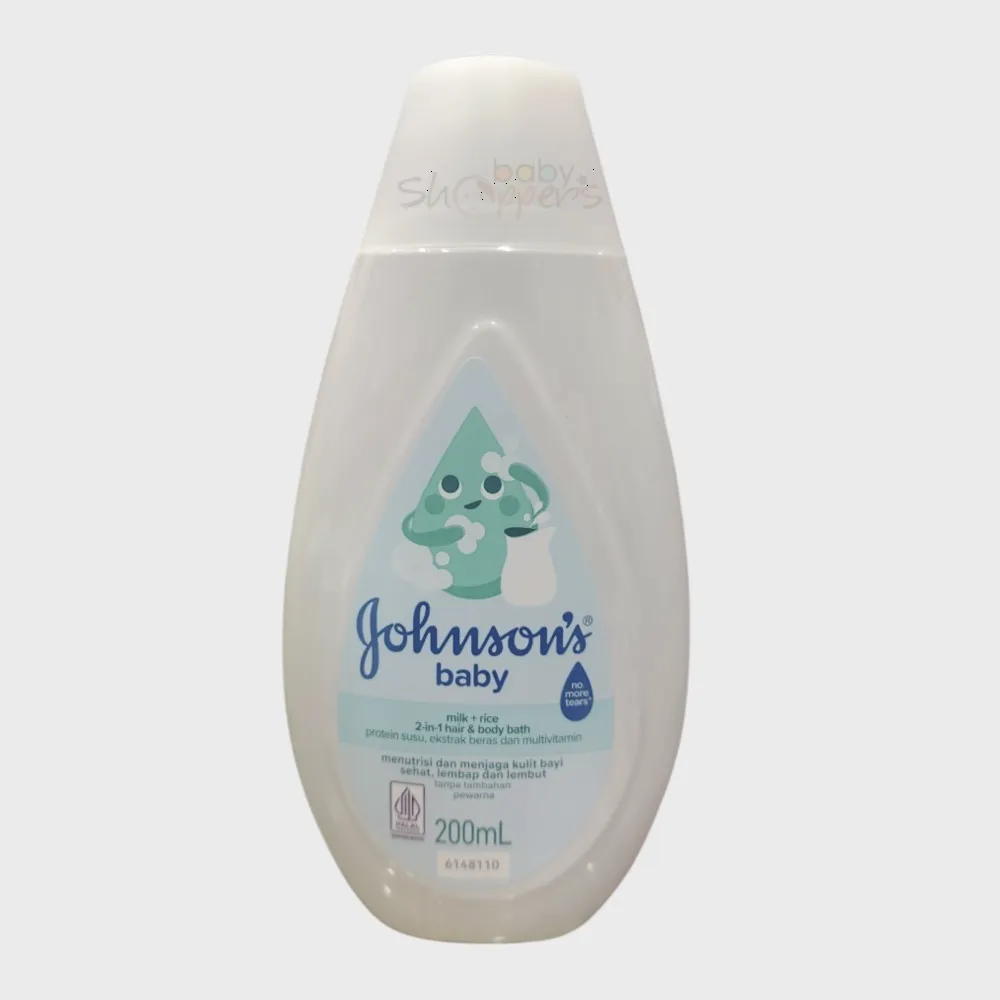 Johnson's Baby Milk + Rice 2-in-1 Hair & body Bath 200ml Johnson's Baby Milk + Rice 2-in-1 Hair & body Bath 200ml