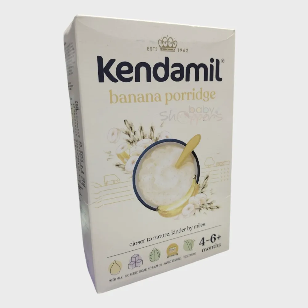 Kendamil Banana Porridge 4–6 Months+ 150g – Baby Weaning Cereal with Banana Kendamil Banana Porridge 4–6 Months+ 150g – Baby Weaning Cereal with Banana