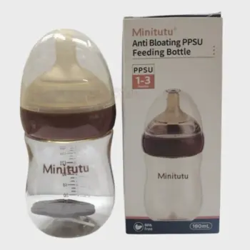 Minitutu Anti-Bloating PPSU Feeding Bottle 180ml for 1–3 Months