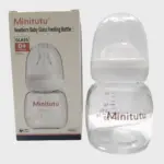 Minitutu Newborn Baby Glass Feeding Bottle 0m+ 80ml 1 Minitutu Newborn Baby Glass Feeding Bottle 0m+ 80ml