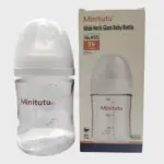 Minitutu Wide Neck Glass Baby Bottle 1m+ 160ml