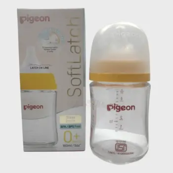 Pigeon SofTouch Wide-Neck Glass Feeding Bottle 0 Months+ 160ml
