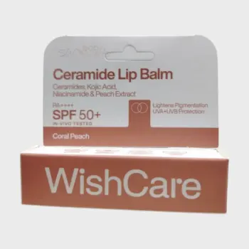 WishCare Coral Peach Ceramide Lip Balm with SPF50+ 5g
