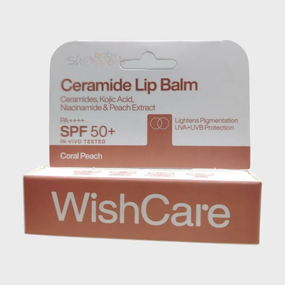 WishCare Coral Peach Ceramide Lip Balm with SPF50+ 5g WishCare Coral Peach Ceramide Lip Balm with SPF50+ 5g
