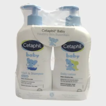 Cetaphil Baby Wash & Shampoo 399ml + Daily Lotion 399ml Set – Baby Bath & Skin Care Combo