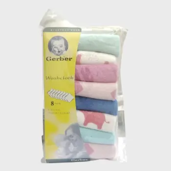 Gerber Multicolor Washcloth 8pcs
