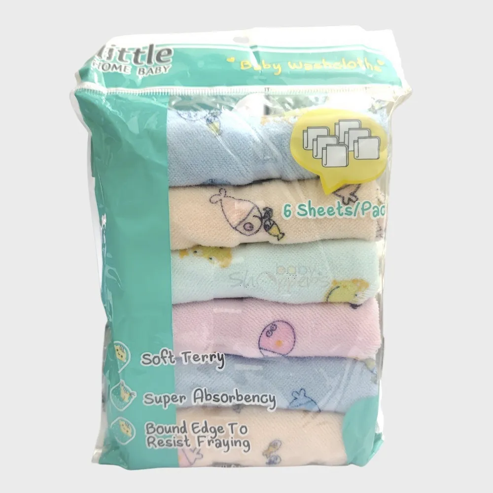 Little Home Baby Washcloth 6pcs Little Home Baby Washcloth 6pcs